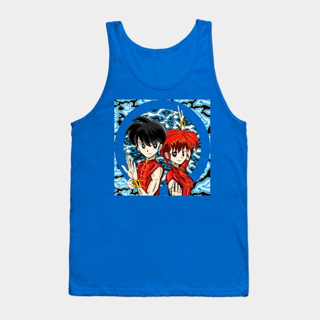 ranma saotome in jyusenkyo waterfall art Tank Top by jorge_lebeau